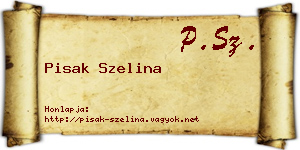 Pisak Szelina névjegykártya